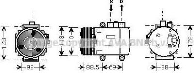 Prasco FDK420 компрессор, кондиционер на FORD MONDEO III (B5Y)