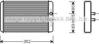 Prasco FT6265 теплообменник, отопление салона на FIAT DUCATO фургон (230L)