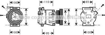 Prasco FTK035 компрессор, кондиционер на FIAT PUNTO (188)