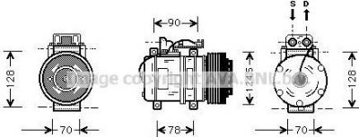Prasco MSK052 компрессор, кондиционер на MERCEDES-BENZ 190 (W201)
