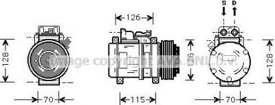 Prasco MSK087 компрессор, кондиционер на MERCEDES-BENZ SPRINTER 4-t фургон (904)