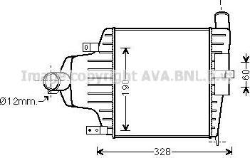 Prasco OLA4415 интеркулер на OPEL ASTRA H универсал (L35)