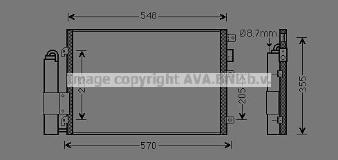 Prasco RTA5275D конденсатор, кондиционер на RENAULT CLIO II фургон (SB0/1/2_)