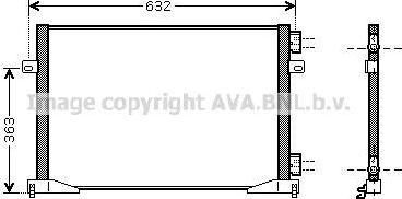 Prasco RTA5400 конденсатор, кондиционер на OPEL VIVARO фургон (F7)