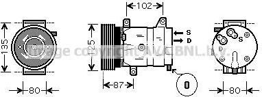 Prasco RTK311 компрессор, кондиционер на RENAULT LAGUNA II (BG0/1_)