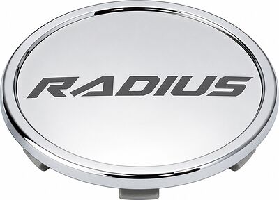 Хромированная вставка для центральной заглушки диска Radius с серым логотипом (1CRAPG005)