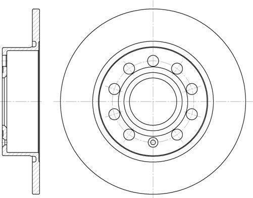 Remsa 6649.00 тормозной диск на SKODA OCTAVIA Combi (1Z5)