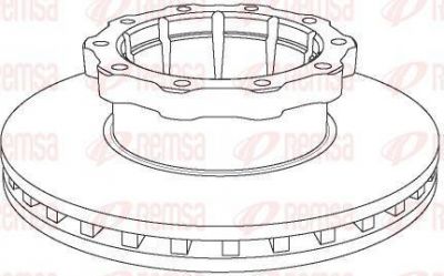Remsa NCA1048.20 тормозной диск на MERCEDES-BENZ O 404