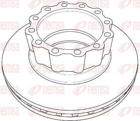 Remsa NCA1229.20 тормозной диск на MAN TGM