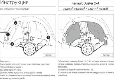 RIVAL RIVAL 44701001 Подкрылок, RIVAL, для Renault Duster 2WD 2011-2015 2015- задний левый (44701001)