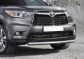 RIVAL RIVAL R.5715.014 Защита переднего бампера 75x42 короткая + комплект крепежа, RIVAL, Toyota Highlander 2014-2017- (R.5715.014)