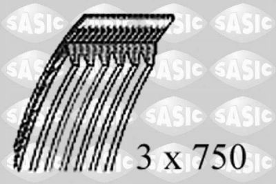 Sasic 1774002 поликлиновой ремень на RENAULT CLIO II (BB0/1/2_, CB0/1/2_)
