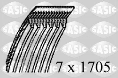 Sasic 1774060 поликлиновой ремень на NISSAN QASHQAI / QASHQAI +2 (J10, JJ10)