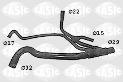 Sasic SWH4300 шланг радиатора на RENAULT MEGANE I (BA0/1_)