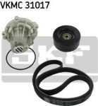 SKF VKMC 31017 водяной насос + комплект ручейковых ремней на VW CADDY II пикап (9U7)