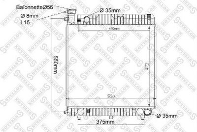STELLOX Радиатор, охлаждение двигателя (10-25035-SX)