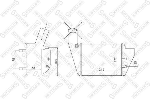 Stellox 10-40098-SX интеркулер на VW PASSAT Variant (3B6)