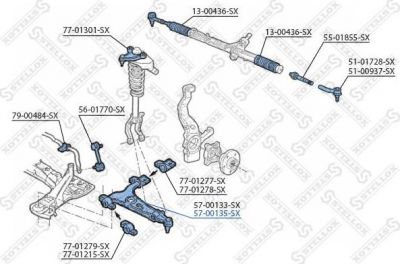 Stellox 57-00135-SX рычаг независимой подвески колеса, подвеска колеса на ALFA ROMEO 147 (937)