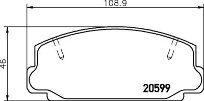 Textar 2059902 комплект тормозных колодок, дисковый тормоз на TOYOTA CELICA купе (RA4_, TA4_)