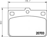Textar 2070302 комплект тормозных колодок, дисковый тормоз на HYUNDAI PONY седан (X-1)