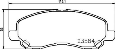 TEXTAR Колодки передние MITSUBISHI Galant/Lancer/Space Runner/Airtek (MN102618, 2358401)