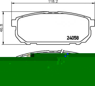 TEXTAR Колодки задние KIA SORENTO 2.4-3.5 02-> (2405801)