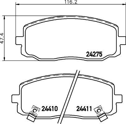 TEXTAR Колодки передние KIA PICANTO (5810107A10, 2427501)