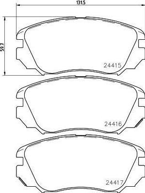 TEXTAR Колодки торм.пер. Opel Insignia (2441501)