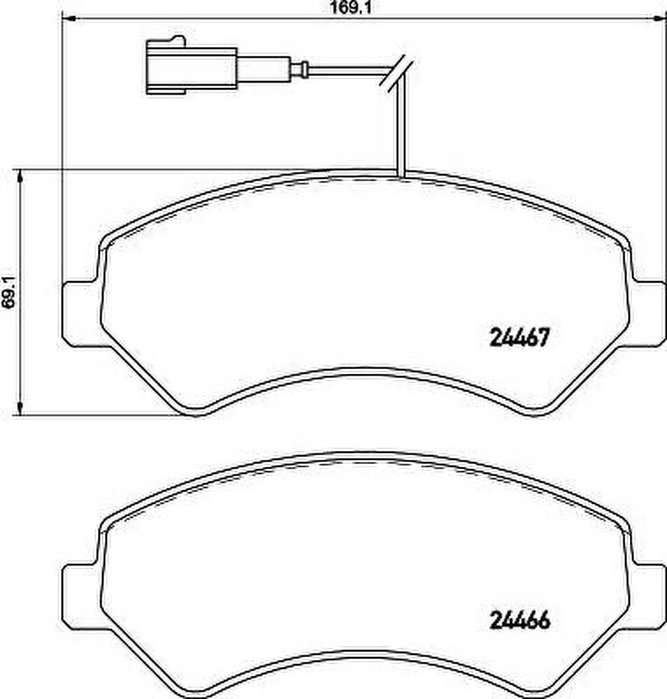 TEXTAR Колодки передние PEUGEOT Boxer 06- (2446701)