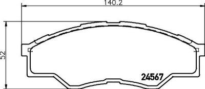 Textar 2456701 комплект тормозных колодок, дисковый тормоз на TOYOTA HILUX III пикап (KUN_, TGN_, LAN_, GGN_)