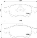 TEXTAR Колодки передние RENAULT DUSTER 10-/FLUENCE 10-/MEGANE III 08- (2491401)