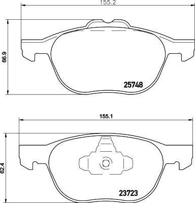 Textar 2574801 комплект тормозных колодок, дисковый тормоз на FORD TOURNEO CONNECT / GRAND TOURNEO CONNECT Kombi