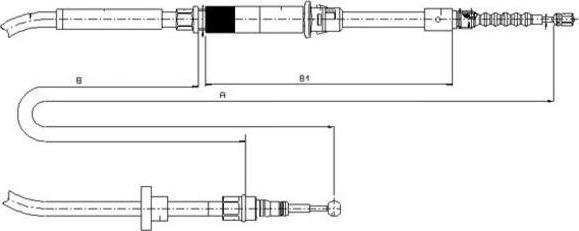 Textar 44044600 трос, стояночная тормозная система на VW PASSAT Variant (3B6)