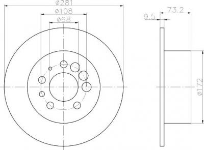 Textar 92031400 тормозной диск на VOLVO 240 Kombi (P245)