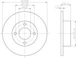 Textar 92057800 тормозной диск на AUDI 80 Avant (8C, B4)