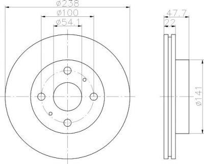 Textar 92077300 тормозной диск на TOYOTA CARINA II (_T17_)