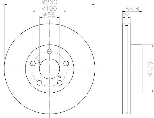 Textar 92081900 тормозной диск на SUBARU IMPREZA купе (GFC)