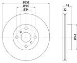 Textar 92090500 тормозной диск на TOYOTA MR 2 I (AW1_)