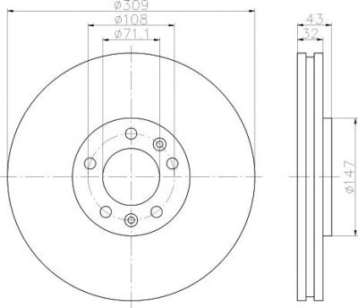 Textar 92111900 тормозной диск на PEUGEOT 607 (9D, 9U)