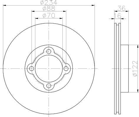 Textar 92114000 тормозной диск на DAIHATSU CHARADE III (G100, G101, G102)