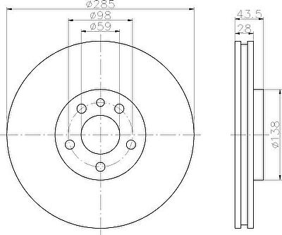 Textar 92115003 тормозной диск на PEUGEOT EXPERT фургон (222)