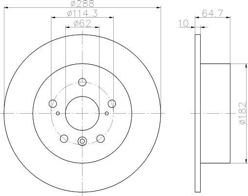Textar 92117000 тормозной диск на TOYOTA HIGHLANDER (_MCU2_, _ACU2_)