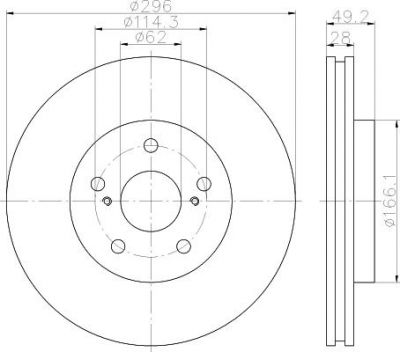 Textar 92135800 тормозной диск на TOYOTA PREVIA (MCR3_, ACR3_, CLR3_)