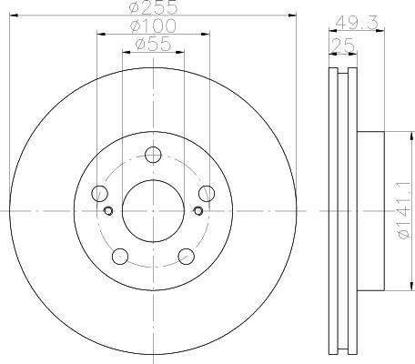 Textar 92138900 тормозной диск на TOYOTA CALDINA (ST21_, CT21_, AT21_)