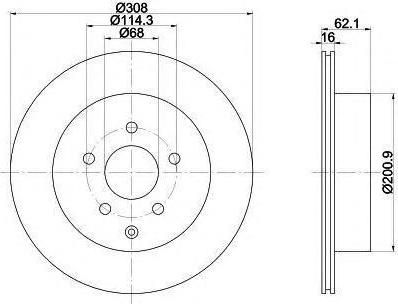 TEXTAR ДИСК ТОРМОЗНОЙ ЗАД. NISSAN MURANO 05-/INFINITY M37/FX35/45 (92149303)