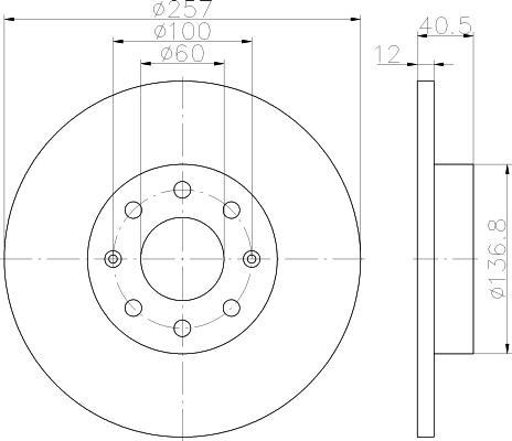 Textar 92164603 тормозной диск на OPEL CORSA D