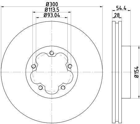 Textar 92231500 тормозной диск на FORD TRANSIT c бортовой платформой/ходовая часть
