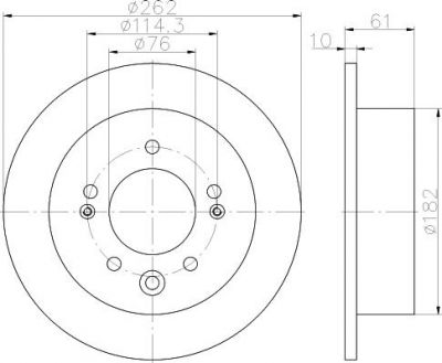 Textar 92240803 тормозной диск на HYUNDAI ELANTRA седан (HD)