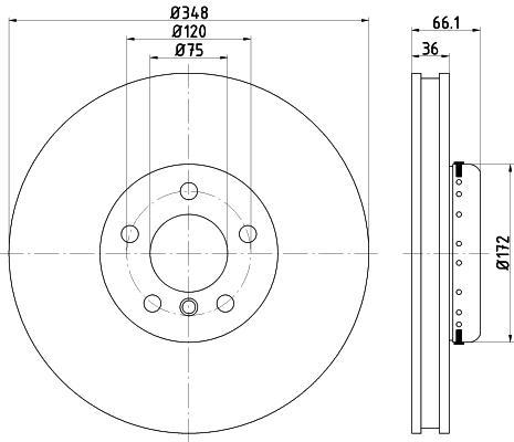 Textar 92253825 тормозной диск на 5 (F10, F18)