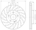 Textar 92257503 тормозной диск на MERCEDES-BENZ B-CLASS (W246, W242)